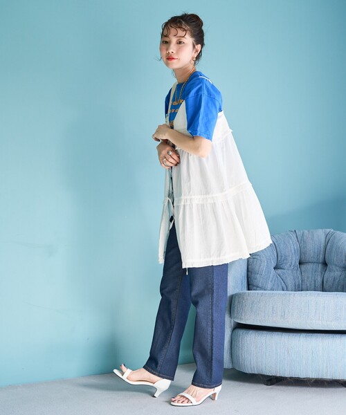 FREAK'S STORE(フリークスストア)の「限定展開 スリム ストレート デニム(デニムパンツ・レディース・グレー/ブルー/ネイビー/ブラック/サックスブルー・24/25/26/27/28)」の17枚目の写真