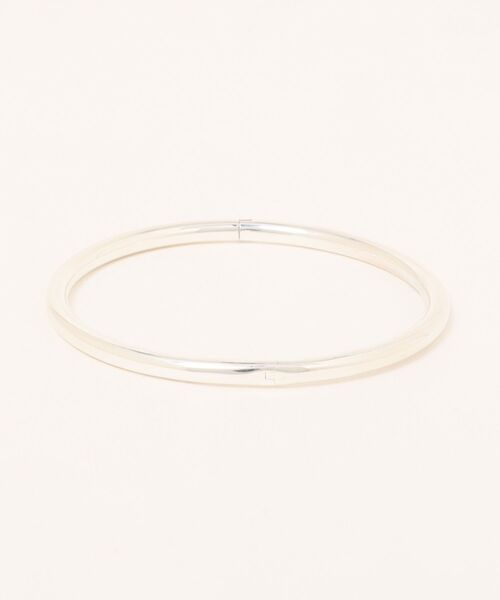 THEATER（シアター）の「THEATER シアター リングデザインクリッカーシルバーバングル 4mm 直径60mm（バングル/リストバンド・レディース・シルバー・FREE）」の2枚目の写真