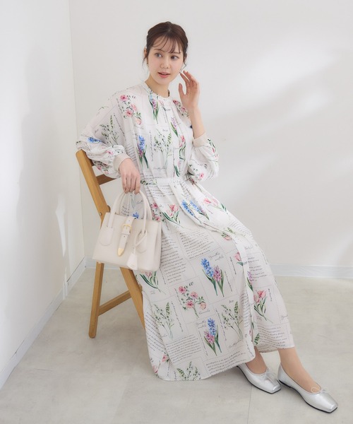 KATHARINE ROSS(キャサリンロス)の「【KATHARINE ROSS】KITTE PRINT -切手プリント-ワンピース(ワンピース・レディース・アイボリー/ライトブルー・MEDIUM)」の19枚目の写真