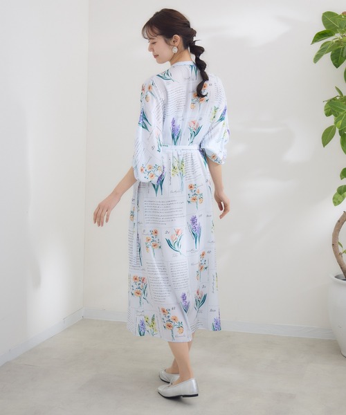 KATHARINE ROSS(キャサリンロス)の「【KATHARINE ROSS】KITTE PRINT -切手プリント-ワンピース(ワンピース・レディース・アイボリー/ライトブルー・MEDIUM)」の14枚目の写真