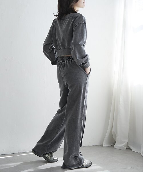 VENCEEXCHANGE（ヴァンスエクスチェンジ）の「【セットアップ対応】ケミカルオフショルスウェットジップ（パーカー・レディース・ブルー/チャコール・FREE）」の7枚目の写真