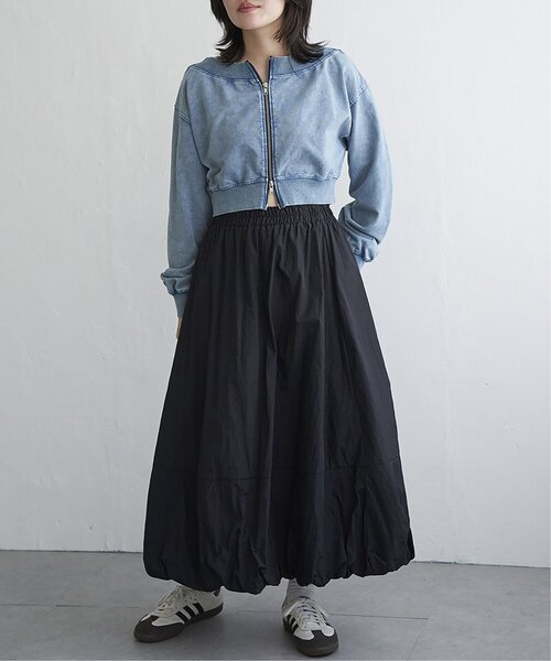 VENCEEXCHANGE（ヴァンスエクスチェンジ）の「【セットアップ対応】ケミカルオフショルスウェットジップ（パーカー・レディース・ブルー/チャコール・FREE）」の11枚目の写真