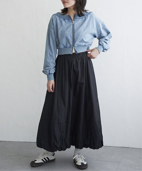 VENCEEXCHANGE（ヴァンスエクスチェンジ）の「【セットアップ対応】ケミカルオフショルスウェットジップ（パーカー・レディース・ブルー/チャコール・FREE）」の12枚目の写真