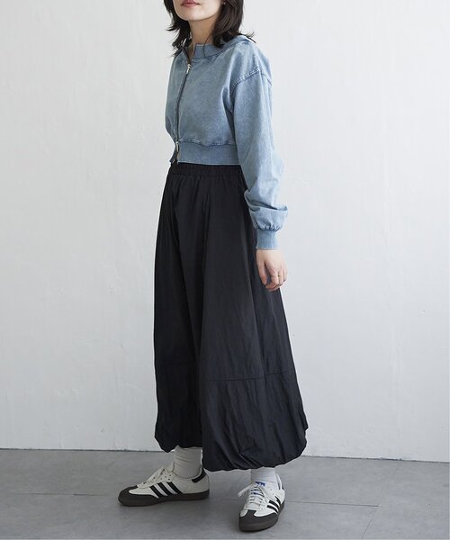 VENCEEXCHANGE（ヴァンスエクスチェンジ）の「【セットアップ対応】ケミカルオフショルスウェットジップ（パーカー・レディース・ブルー/チャコール・FREE）」の13枚目の写真