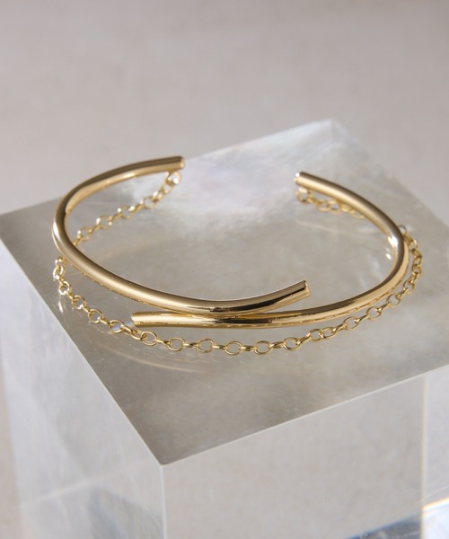 PAPILLONNER（パピヨネ）の「レイヤードラインブレスレット（ブレスレット・レディース・シルバー/ゴールド・FREE）」の2枚目の写真