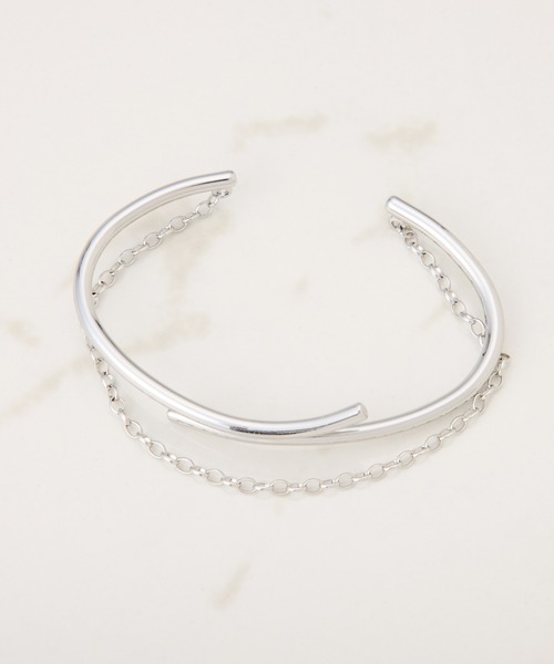 PAPILLONNER（パピヨネ）の「レイヤードラインブレスレット（ブレスレット・レディース・シルバー/ゴールド・FREE）」の4枚目の写真