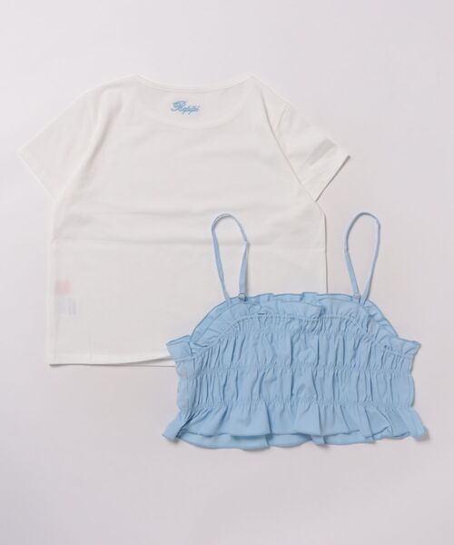 repipi armario（レピピ アルマリオ）の「【girly line】リボンシャーリングキャミ×Tシャツ（その他トップス・キッズ・ベージュ/サックスブルー/ブラック・MEDIUM/LARGE/SMALL）」の17枚目の写真