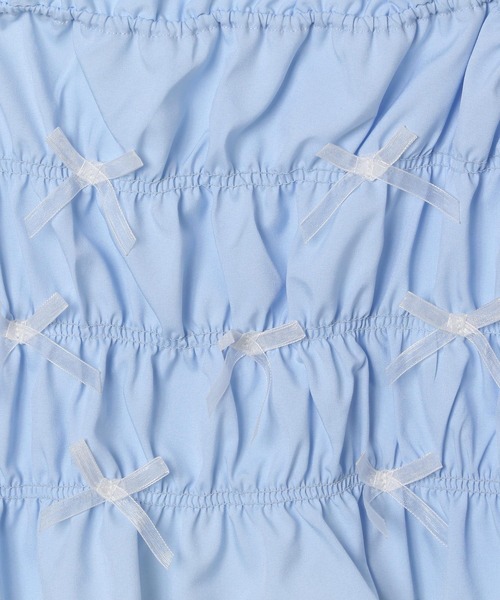 repipi armario（レピピ アルマリオ）の「【girly line】リボンシャーリングキャミ×Tシャツ（その他トップス・キッズ・ベージュ/サックスブルー/ブラック・MEDIUM/LARGE/SMALL）」の16枚目の写真