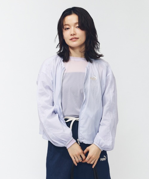 PUMA（プーマ）の「プーマ PUMA CORE HERITAGE パッカブル ウーブン ジャケット_（ナイロンジャケット・レディース・ラベンダー/ブラック・M/L）」の5枚目の写真