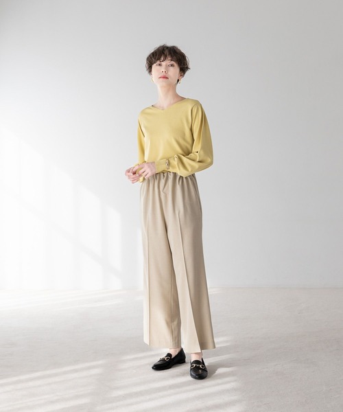 Elura（エルーラ）の「映えラクタックセミワイドパンツ＜低身長サイズあり＞/292395（その他パンツ・レディース・ネイビー/ライトグレー/グレイッシュベージュ・MEDIUM/LARGE）」の18枚目の写真