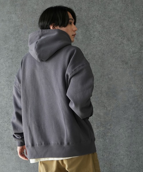 (Never) Acquiesce(ネバーアクイース)の「ヘビーウェイト裏起毛ビックパーカー(Tシャツ/カットソー・メンズ・ダークブルー/杢グレー/ブラウン/ベージュ/ブラック/チャコールグレー/ホワイト/カーキ/グリーン・MEDIUM/LARGE)」の14枚目の写真