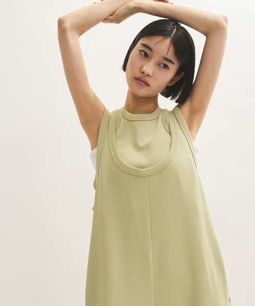 あやや様アダムエロペ　Wフェイスジャージーセットロンパース　ベージュ　新品　36 ADAM ET ROPE'｜【サステナブル】Wフェイスジャージーセット