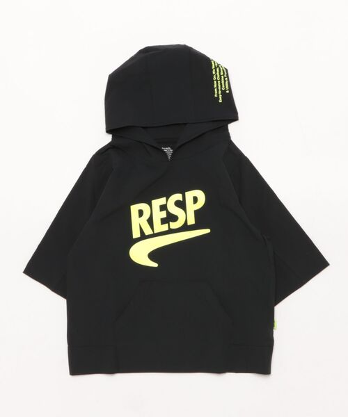 RE/SP（アールイーエスピー）の「RE/SP RE/SP PISTE 70% Hoodie / アールイーエスピー アールイーエスピー ピステ 7分袖パーカー（パーカー・キッズ・ブラック/ライム・1/2/3/4）」の8枚目の写真
