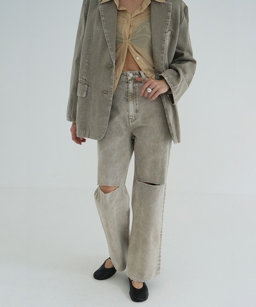 SLASH CUT DENIM PANTS（デニムパンツ）｜CLANE（クラネ）の