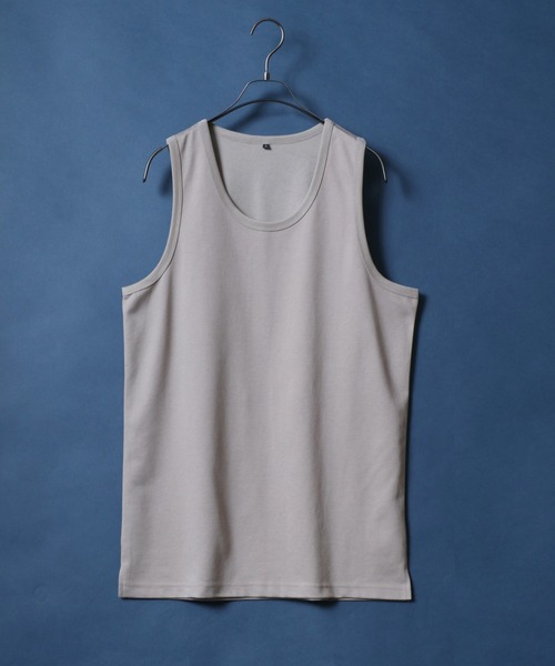 ANPAS（アンパス）の「Dry Ponte Fabric Long Tanktop/ドライポンチ ロングサイズ タンクトップ メンズ レディース（タンクトップ・メンズ・ブラック/カーキ/ブルー/ホワイト/チャコール/ベージュ・M/L/LL）」の4枚目の写真