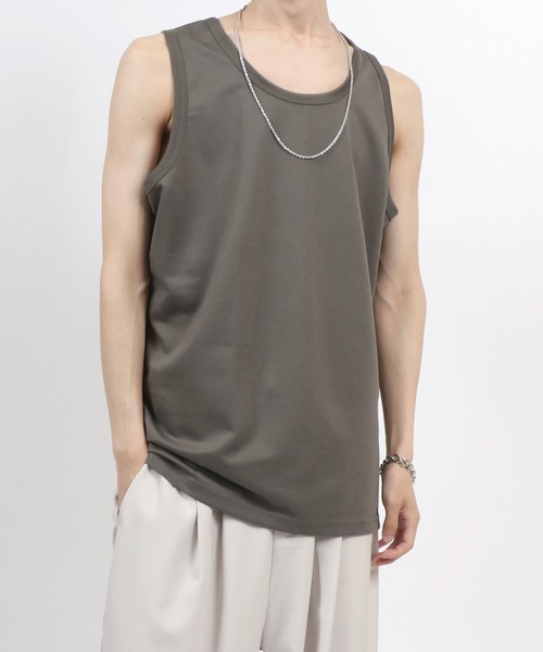 セール】Dry Ponte Fabric Long Tanktop/ドライポンチ