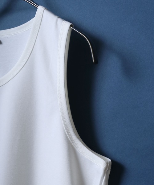ANPAS（アンパス）の「Dry Ponte Fabric Long Tanktop/ドライポンチ ロングサイズ タンクトップ メンズ レディース（タンクトップ・メンズ・ブラック/カーキ/ブルー/ホワイト/チャコール/ベージュ・M/L/LL）」の19枚目の写真