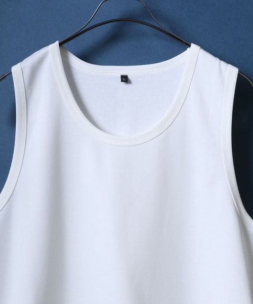 ANPAS（アンパス）の「Dry Ponte Fabric Long Tanktop/ドライポンチ ロングサイズ タンクトップ メンズ レディース（タンクトップ・メンズ・ブラック/カーキ/ブルー/ホワイト/チャコール/ベージュ・M/L/LL）」の18枚目の写真