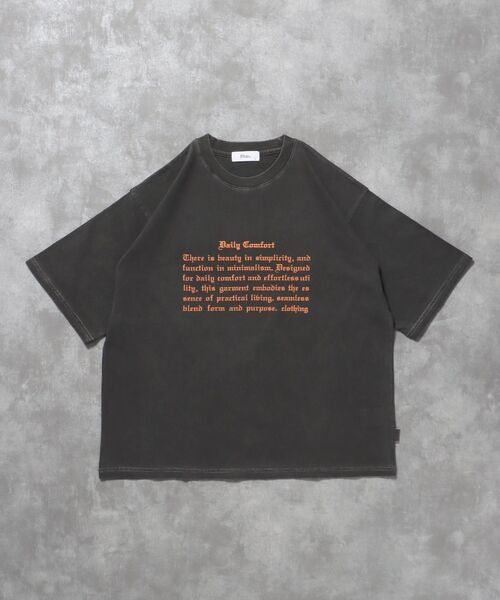 FFEIN(フェイン)の「【FFEIN(フェイン)】フェードメッセージショート丈Tシャツ / Tシャツ 短丈 クルーネック 半袖 ピグメント加工 古着 アソート(Tシャツ/カットソー・メンズ・ネイビー/ホワイト/A/ブルー/ブラック/アイボリー・SMALL/MEDIUM/LARGE)」の4枚目の写真