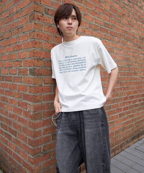 FFEIN(フェイン)の「【FFEIN(フェイン)】フェードメッセージショート丈Tシャツ / Tシャツ 短丈 クルーネック 半袖 ピグメント加工 古着 アソート(Tシャツ/カットソー・メンズ・ネイビー/ホワイト/A/ブルー/ブラック/アイボリー・SMALL/MEDIUM/LARGE)」の10枚目の写真