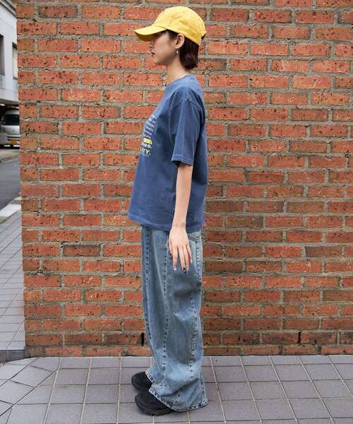 FFEIN(フェイン)の「【FFEIN(フェイン)】フェードメッセージショート丈Tシャツ / Tシャツ 短丈 クルーネック 半袖 ピグメント加工 古着 アソート(Tシャツ/カットソー・メンズ・ネイビー/ホワイト/A/ブルー/ブラック/アイボリー・SMALL/MEDIUM/LARGE)」の18枚目の写真