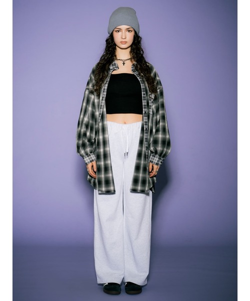 EGOIST(エゴイスト)の「2パターンチェックオーバーシャツ(シャツ/ブラウス・レディース・ブラック/ベージュ・FREE)」の22枚目の写真