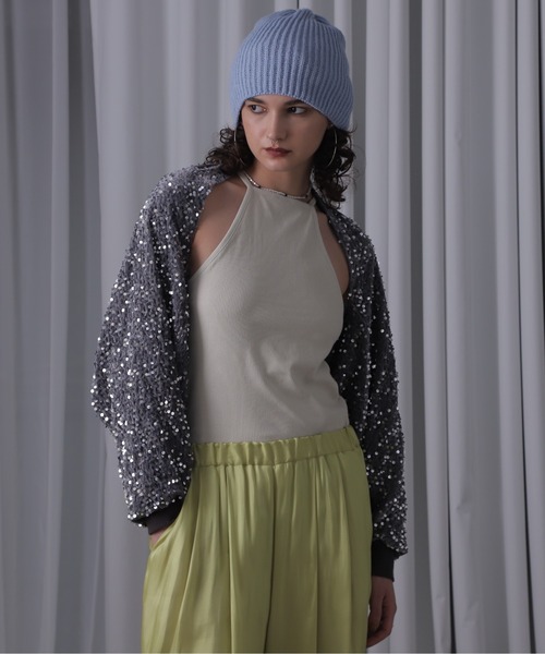 ROSE BUD（ローズバッド）の「(CREOLME)スパンコールボレロ（カーディガン/ボレロ・レディース・シルバー・ONE SIZE）」の9枚目の写真