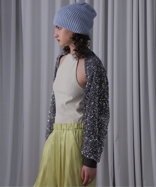 ROSE BUD（ローズバッド）の「(CREOLME)スパンコールボレロ（カーディガン/ボレロ・レディース・シルバー・ONE SIZE）」の2枚目の写真