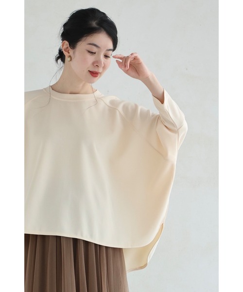 tシャツ お尻までふんわり隠すゆったりドルマンプルオーバートップス レディース お尻までふんわり隠すゆったりドルマンプルオーバートップス（T