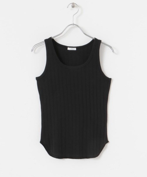 ITEMS URBANRESEARCH（アイテムズ アーバンリサーチ）の「クールコットンリブタンクトップ（タンクトップ・レディース・ブラウン/ホワイト/ライトベージュ/ブラック・FREE）」の2枚目の写真