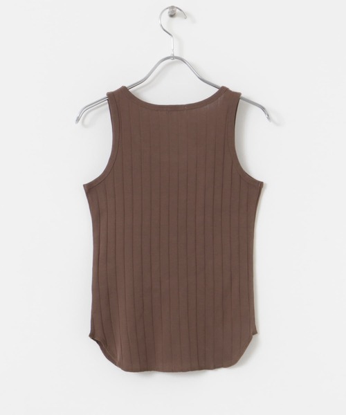 ITEMS URBANRESEARCH（アイテムズ アーバンリサーチ）の「クールコットンリブタンクトップ（タンクトップ・レディース・ブラウン/ホワイト/ライトベージュ/ブラック・FREE）」の10枚目の写真