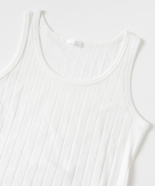 ITEMS URBANRESEARCH（アイテムズ アーバンリサーチ）の「クールコットンリブタンクトップ（タンクトップ・レディース・ブラウン/ホワイト/ライトベージュ/ブラック・FREE）」の13枚目の写真