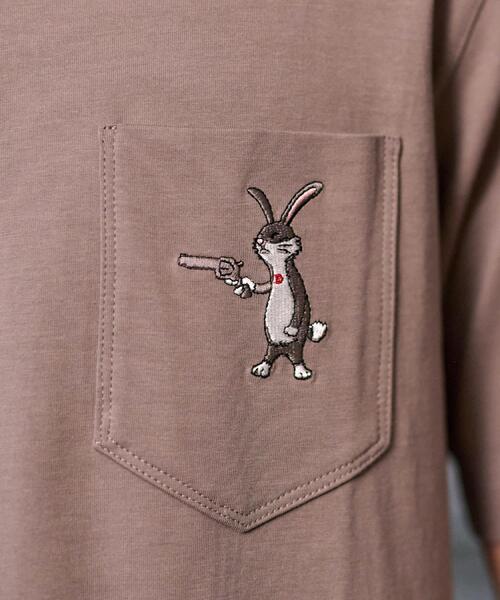 DRESSTERIOR(ドレステリア)の「【接触冷感/UVカット】BACK BREEZE TECH ラビットポケTシャツ(Tシャツ/カットソー・メンズ・ホワイト/グレー/グリーン系/ブラック・92/94/91/90)」の22枚目の写真