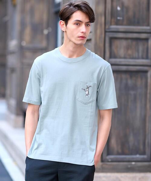 DRESSTERIOR(ドレステリア)の「【接触冷感/UVカット】BACK BREEZE TECH ラビットポケTシャツ(Tシャツ/カットソー・メンズ・ホワイト/グレー/グリーン系/ブラック・92/94/91/90)」の20枚目の写真