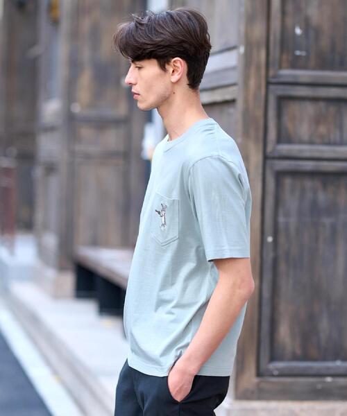 DRESSTERIOR(ドレステリア)の「【接触冷感/UVカット】BACK BREEZE TECH ラビットポケTシャツ(Tシャツ/カットソー・メンズ・ホワイト/グレー/グリーン系/ブラック・92/94/91/90)」の19枚目の写真
