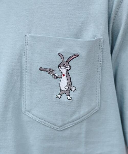 DRESSTERIOR(ドレステリア)の「【接触冷感/UVカット】BACK BREEZE TECH ラビットポケTシャツ(Tシャツ/カットソー・メンズ・ホワイト/グレー/グリーン系/ブラック・92/94/91/90)」の17枚目の写真