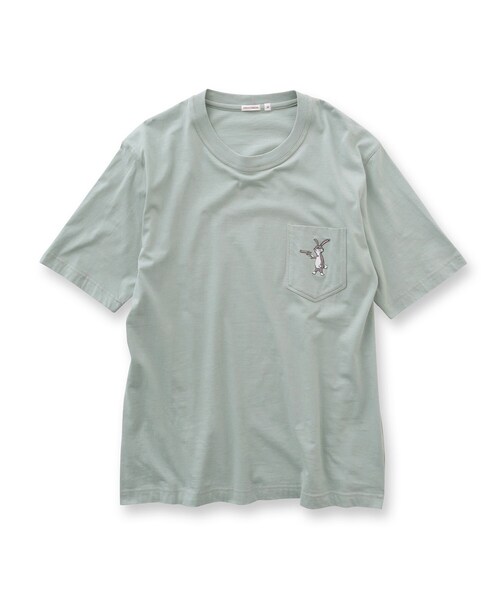 DRESSTERIOR(ドレステリア)の「【接触冷感/UVカット】BACK BREEZE TECH ラビットポケTシャツ(Tシャツ/カットソー・メンズ・ホワイト/グレー/グリーン系/ブラック・92/94/91/90)」の5枚目の写真