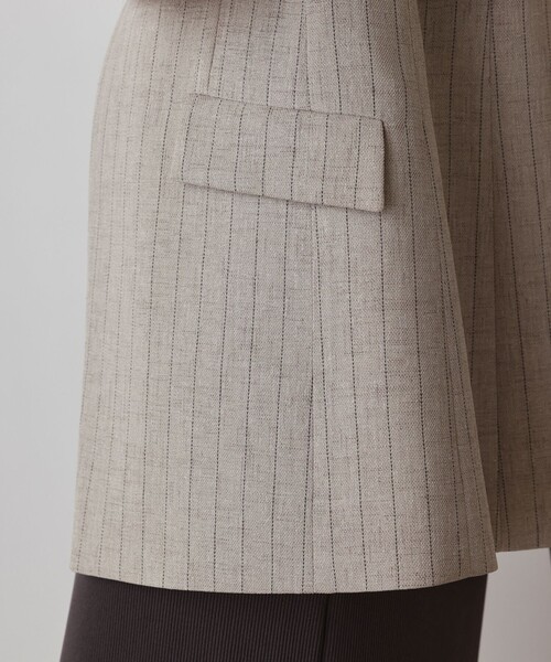 Diagram（ダイアグラム）の「ストライプノーカラージレ（ベスト・レディース・ベージュ/ネイビー・36/38）」の14枚目の写真