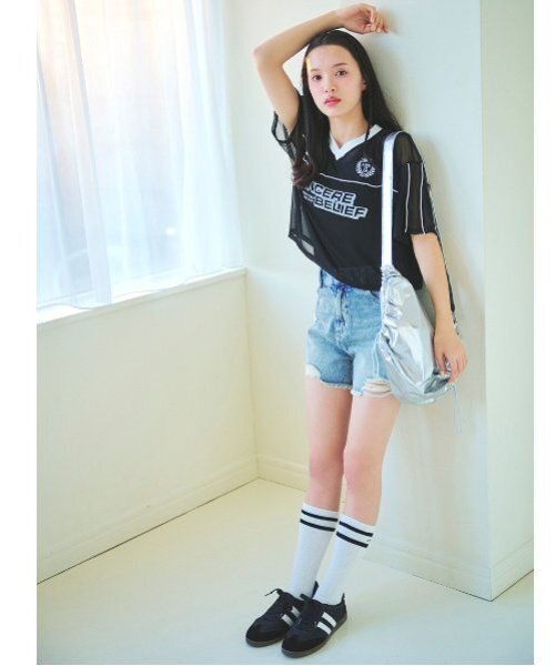 LOVETOXIC（ラブトキシック）の「【LTXC】インナーツキメッシュT（アンサンブル・キッズ・オフホワイト/グレー/ブラック/ネイビー・S:140cm/M:150cm/L:160cm）」の5枚目の写真