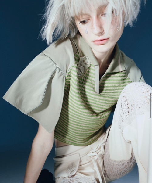 セール】【エコバッグ付きセット】Futuristic Ribbed Collar