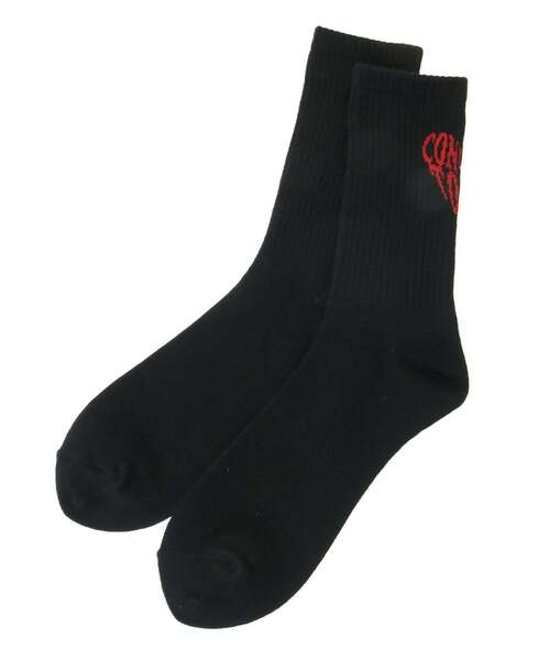 CONVERSE TOKYO(コンバーストウキョウ)の「HEART LOGO SOX(ソックス/靴下・レディース・ブルー/ブラック/ホワイト・1/3)」の4枚目の写真
