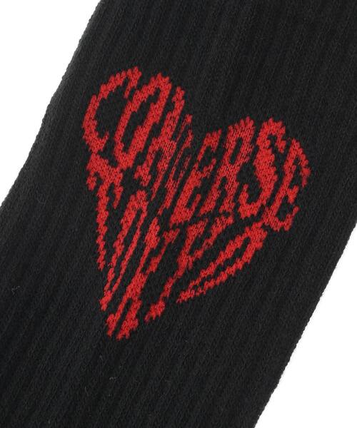 CONVERSE TOKYO(コンバーストウキョウ)の「HEART LOGO SOX(ソックス/靴下・レディース・ブルー/ブラック/ホワイト・1/3)」の8枚目の写真