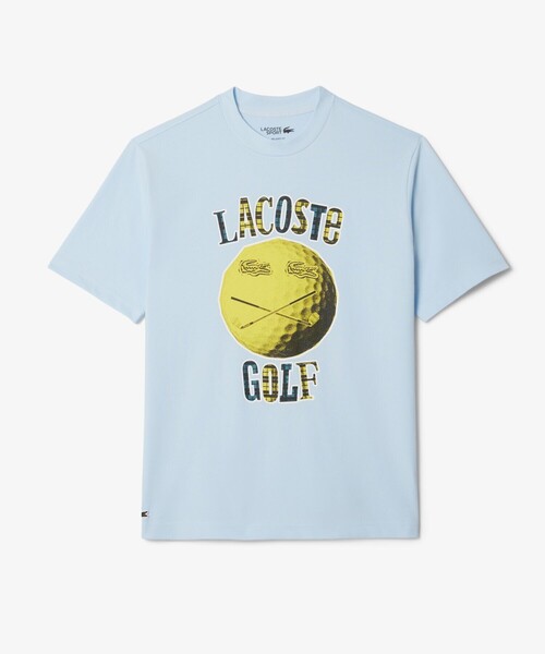 LACOSTE(ラコステ)の「スマイリーボールプリントゴルフTシャツ(Tシャツ/カットソー・メンズ・ライトブルー・4/5/3)」の4枚目の写真