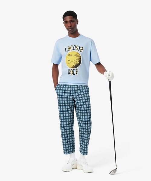 LACOSTE(ラコステ)の「スマイリーボールプリントゴルフTシャツ(Tシャツ/カットソー・メンズ・ライトブルー・4/5/3)」の9枚目の写真