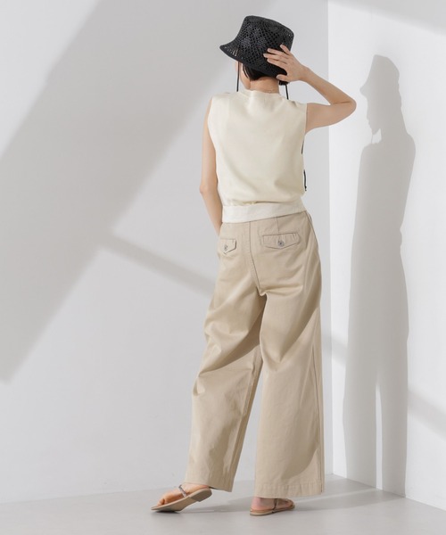 NANO universe（ナノユニバース）の「洗濯機洗い可UVカット接触冷感ノースリーブニット（ニット/セーター・レディース・ブラック/アイボリー/グリーン・FREE）」の20枚目の写真