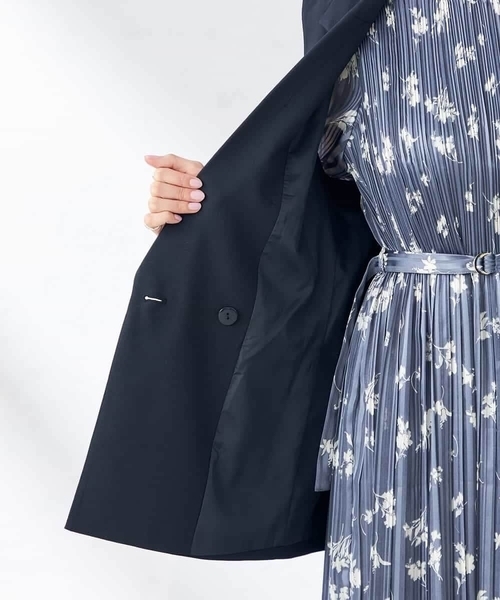 a.v.v(アーヴェヴェ)の「【洗える/ストレッチ/UVカット】麻調ストレッチダブルジレ(ベスト・レディース・グレー/ベージュ/ネイビー・38/40/36)」の7枚目の写真
