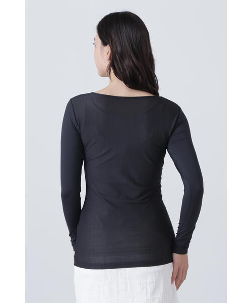 St ANDREWS(セントアンドリュース)の「【St ANDREWS】ツインコットUV×SUNPROFITメッシュ長袖Uネックカットソー (WOMENS)(Tシャツ/カットソー・レディース・ブラック/ホワイト・S/M)」の5枚目の写真
