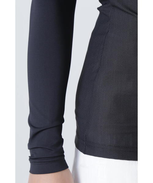 St ANDREWS(セントアンドリュース)の「【St ANDREWS】ツインコットUV×SUNPROFITメッシュ長袖Uネックカットソー (WOMENS)(Tシャツ/カットソー・レディース・ブラック/ホワイト・S/M)」の8枚目の写真