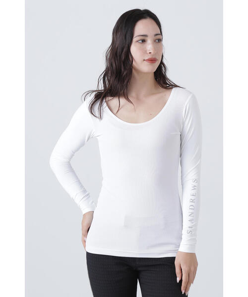 St ANDREWS(セントアンドリュース)の「【St ANDREWS】ツインコットUV×SUNPROFITメッシュ長袖Uネックカットソー (WOMENS)(Tシャツ/カットソー・レディース・ブラック/ホワイト・S/M)」の11枚目の写真