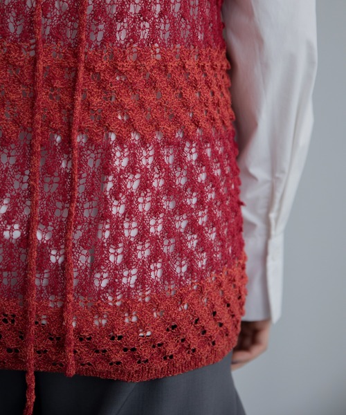 VACANCY（ヴァカンシー）の「透かし編みボーダーキャミソール（キャミソール・レディース・ブラック/オレンジ・FREE）」の17枚目の写真